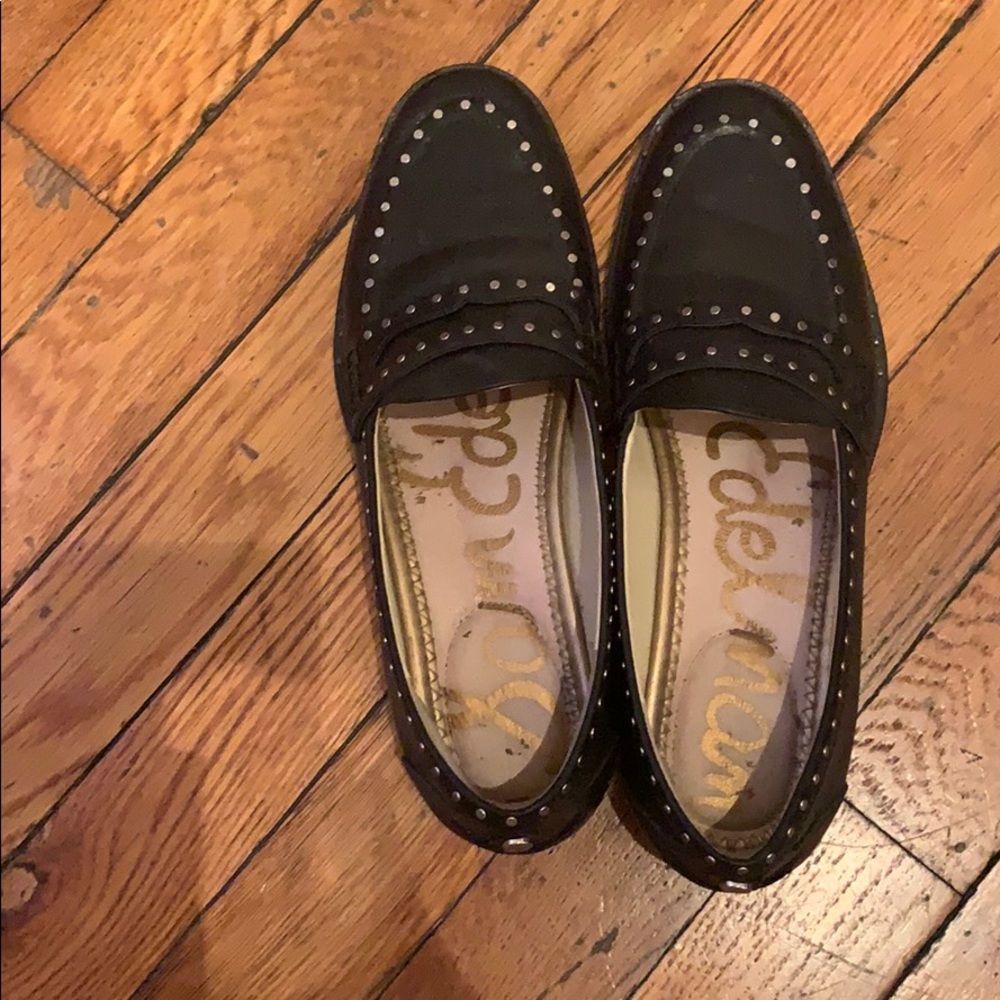 Sam Edelman Black Loafers with Studs